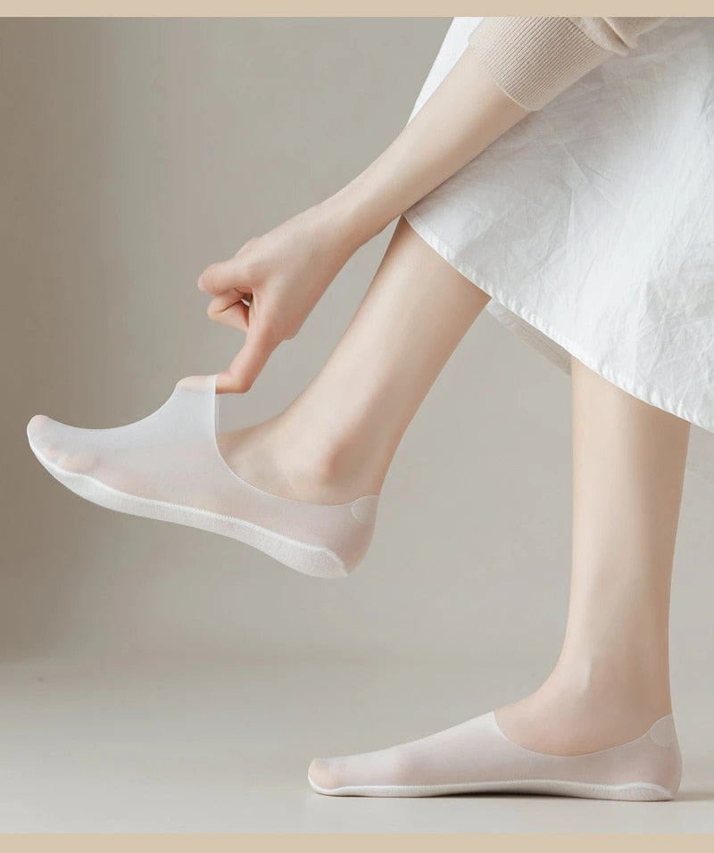 Silk Serene™ Transparente Anti-Rutsch Socken