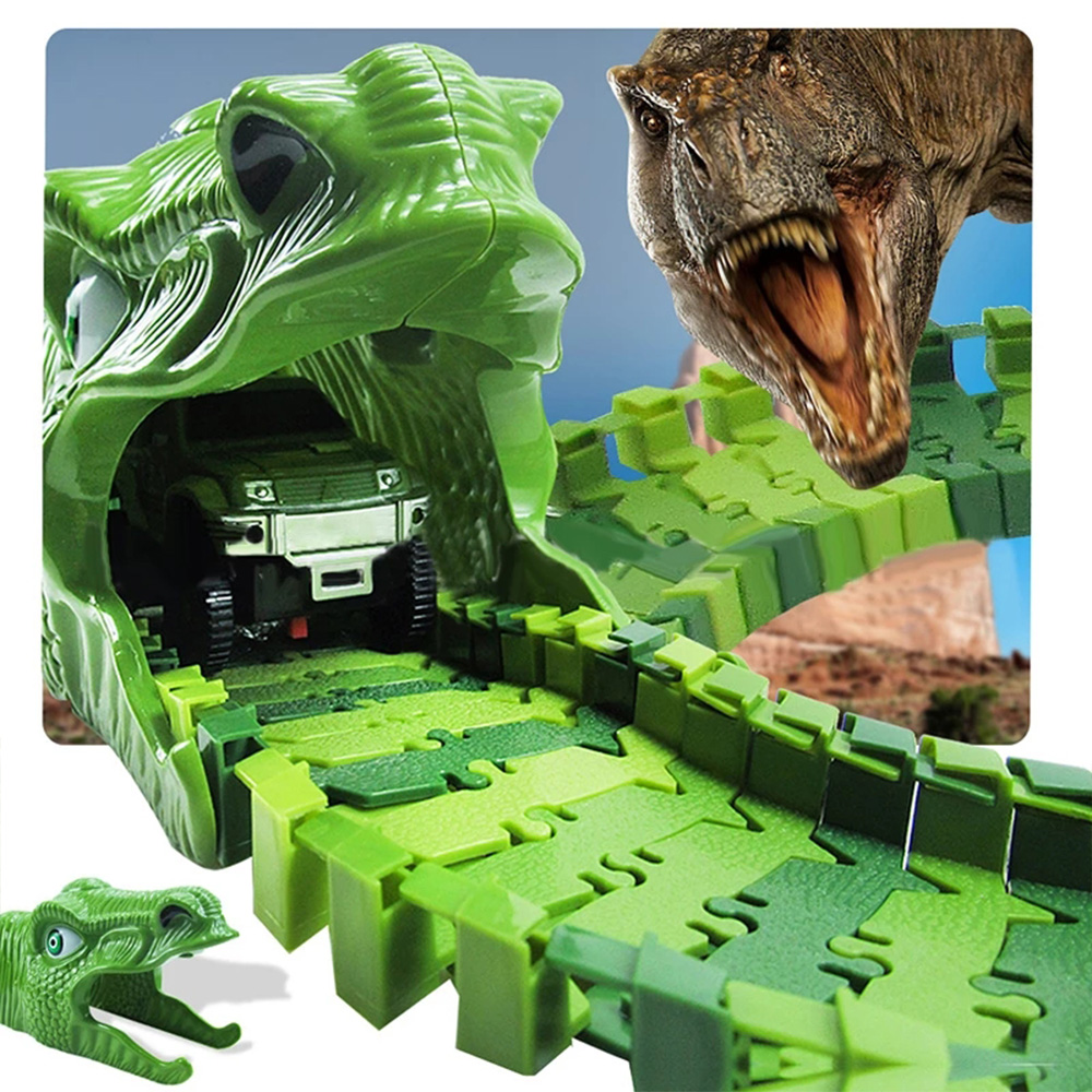 Dino Adventure™ Dinopark Autorennbahn Spielset